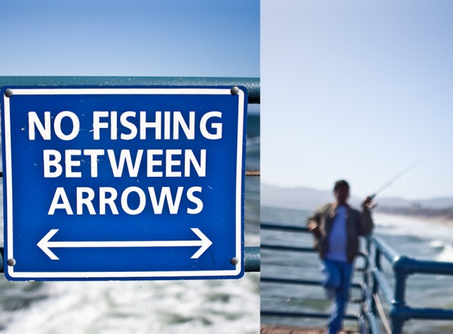 fishing in the pacific ocean. california fishing law. santa monica pier.