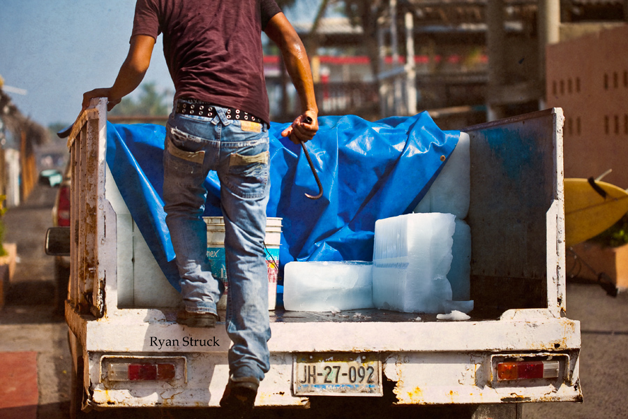 ice truck ice truck. old fashioned. vintage truck. vintage image. 35mm film. lifestyle photographer. travel photographer. mexico travel photography. editorial photographer. commercial photographer. national geographic pictures.