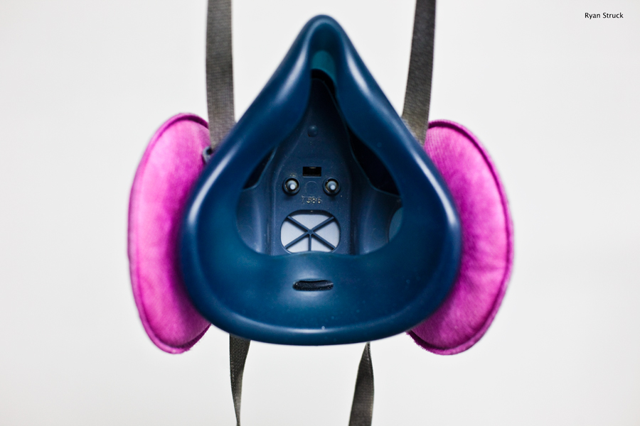 surfboard shaping equipment. dust mask. ajw behind the mask.