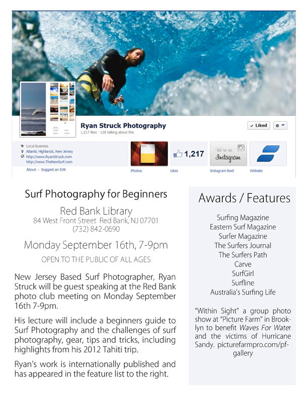 Surf Photography at the Red Bank Public Library